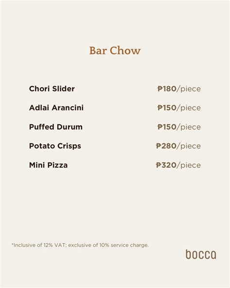 bocca quezon city menu